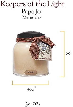 Um doador alegre - memórias - 34 onças de velas perfumadas com tampa - guardiões da luz - 155 horas de tempo de queima, vela de presente, branco