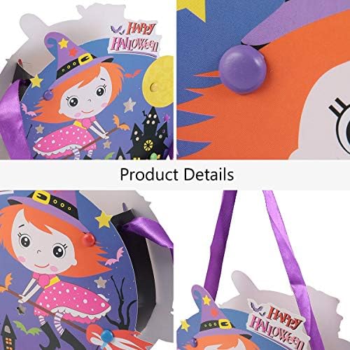 Doitool 5pcs Halloween Candy Box Children's Gift Candy Candy Caixa de armazenamento impressa portátil