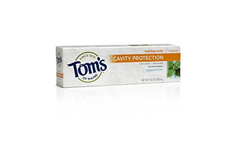 Tom's do Maine, Proteção à Cavidade Natural Byking Soda Creis de dentes, pasta de dente natural, pasta de dente Toms, hortelã-pimenta,