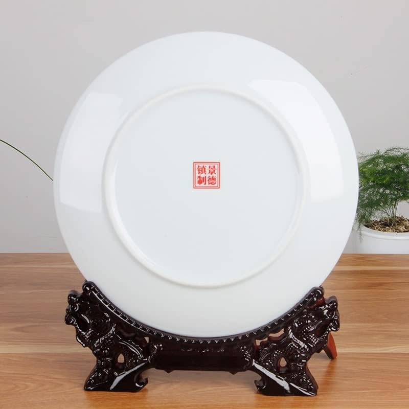JKUYWX Jingdezhen Cerâmica Placa de prato de prato de prato de prato de porcelana METOPE DE PLACA DE LIVRA PARA LIVRA HOTEL