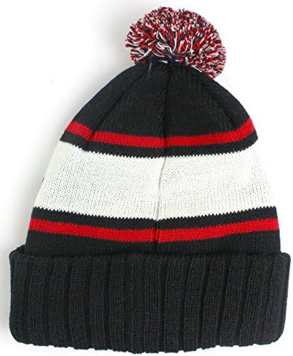 American Needle Chicago Blackhawks NHL Filôs Linha de travesseiro Pom Knit Hat Beanie