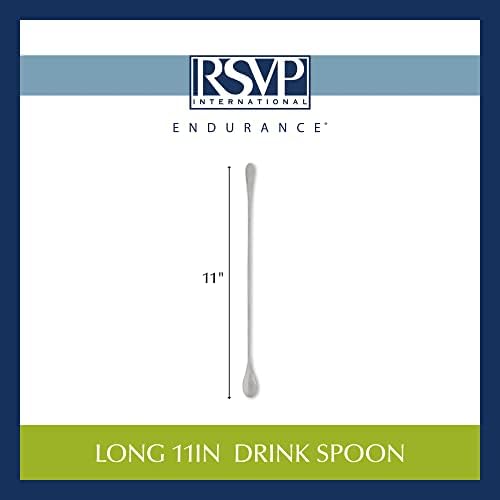 RSVP International Endurance Collection Barware/Chefe Spoon, Long, 11 , Aço inoxidável