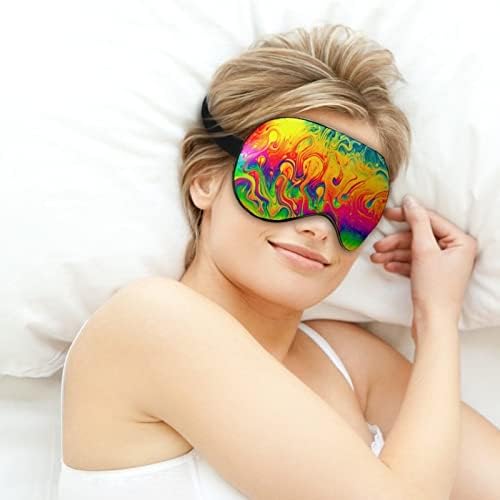 Fantasy Color Neon Eye Máscara para Blackout Night Blackfold com cinta ajustável para homens mulheres viajam de ioga na soneca