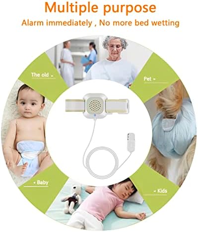 Alarme de dormir para meninos e meninas monitore o sensor de molhar de cama elétrica sem fio com som e vibração Mini