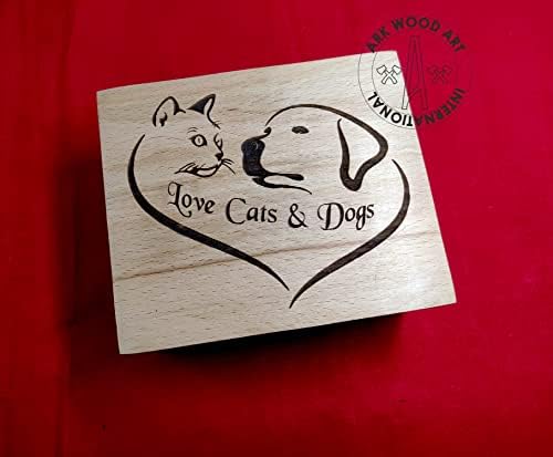 Ark Wood Art International Pet Urn for Loving Pet por armazenar cinzas | Cinzas de ósseo artesanais de madeira para