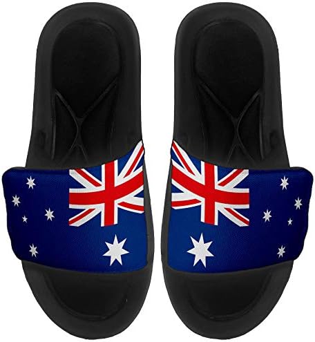 Sandálias/slides Slide -on -slides expressos para homens, mulheres e juventude - Bandeira da Austrália - Austrália Flag
