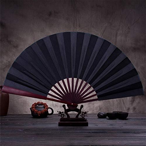 Abuciyou 10 polegadas Fan dobrável Hand Hand Silk Fan Fan dobring Antiguidade de bambu de madeira para pintura de caligrafia