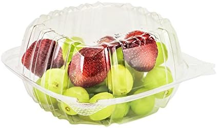 Pacote de 100 pequenos alimentos de plástico transparente recipiente de alimentos 6x6 para salada de sanduíche Favor Favor