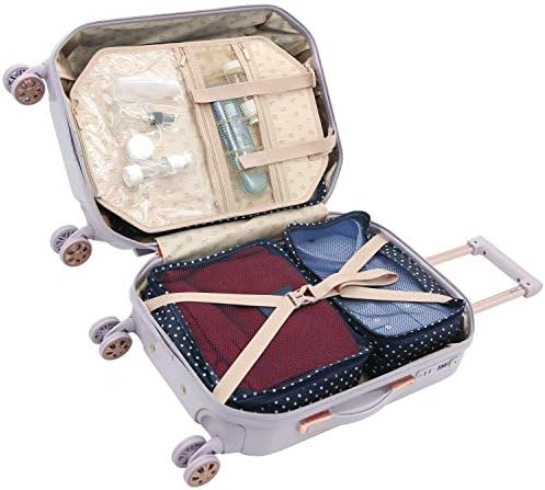 Kensie Feminino único conjunto de bagagem spinner de diamante brilhante, lavanda, 2 peças