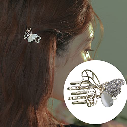 Clipe de cabelo de borboleta para mulheres mini pequenas franjas clipe lateral clipe cougo de cabelo clipe de pato clipe de clipes