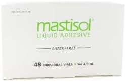 Adesivo líquido de mastisol - 2/3 de frascos de cc - - caixa de 48