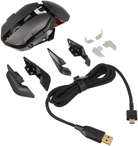 Cougar CGR-800M Dualblader Gaming Mouse, Ambidextrous, modelo de ponta, peças removíveis, botões laterais DIY