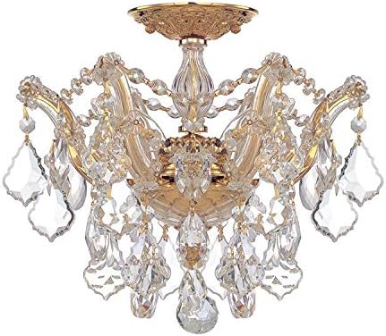 Maria Teresa 3 Spectra Light Spectra Crystal Gold Semi-Flush