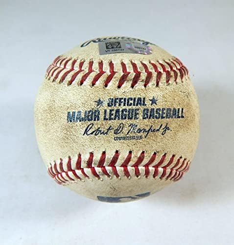 2022 Atlanta Braves Marlins Game usou White Baseball Brigham Austin Riley Faly - Game usou Baseballs