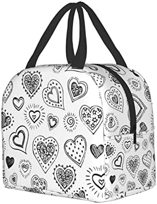 Lunhana do coração Love Lunch Box Washable Ajustável Moda Ajusta Tote para Jovens Adultos