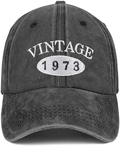 Presentes de aniversário de 50º aniversário para homens para homens Vintage 1973 Baseball Cap Hats Gift Party Party Pais