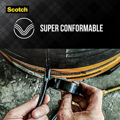 Scotch Super 33+ fita elétrica de vinil, 0,75 polegadas x 66 pés, pacote de 10