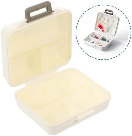Organizador de cabilock 7 bolso Medication Viagem Compartamentos de armazenamento transportar caixa à prova de vazamento Peixe