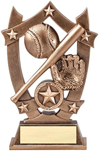 Decade Awards Baseball ou Softball 3D Gold Sport Stars Trophy - Star MVP Player Award - 6,25 polegadas de altura - Personalize
