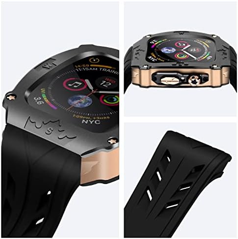 Metal Case for Apple Watch Series 8 7 45mm homens robustos capa de pára -metais pesados ​​com banda para iwatch