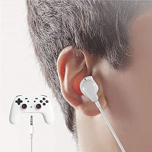 【2pack】 Para fones de ouvido para iPhone com plugue de fone de ouvido de 3,5 mm para chamadas de microfone + ouvido de controle de volume no fone de ouvido na orelha compatível com iPhone 6s / 6plus / 6 / 5s, Android, PC