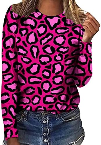 Sorto do Dia dos Namorados para Mulheres Crewneck Camisetas Blouses Relaxed Tops de mangas compridas Pullover de mangas compridas