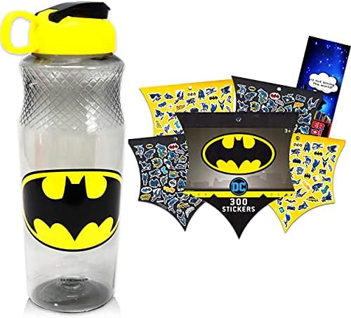 Mochila Batman da loja de detetives e lancheira para meninos Garotas - Pacote de 5 PC com bolsa de mochila de 16 '' da Batman School, lancheira, garrafa de água e muito mais | Batman School Supplies