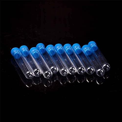 U-M 10 peças Tubos de teste de plástico reutilizáveis ​​Caps sem aro Tubos de teste de extinção