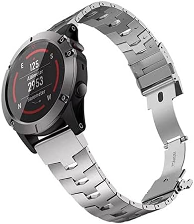 WSCEBCK FIT Quick Fit Titanium Alloy+Bandeira de aço inoxidável para Garmin Fenix ​​7x 7/6 6x Pro 5x Plus Strap Band Marq/Enduro