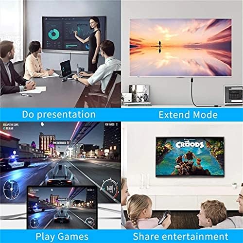 YLHXYPP VGA para HDMI 3 em 1 Adaptador Display Dual Splitter com conversor de áudio de 3,5 mm para PC Projector HDTV Multi-Port