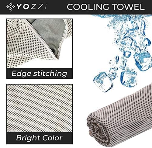 Toalha de resfriamento de Yozzi, toalha de gelo, toalha de microfibra, toalha fria respirável e respirável para