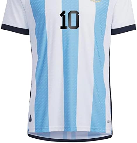 Soccer Kingdom Unlimited mens Messi #10 Argentina Casa da Copa do Mundo da Copa do Mundo Autentic Jersey de futebol 22/23