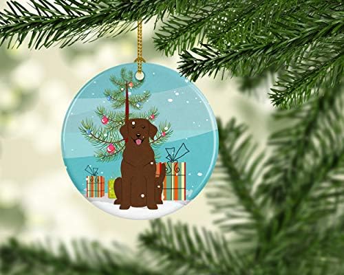 Tesouros de Caroline Feliz Natal Árvore do Chocolate Labrador Cerâmica Ornamento de Natal Multi Color, 3 polegadas, BB4181CO1