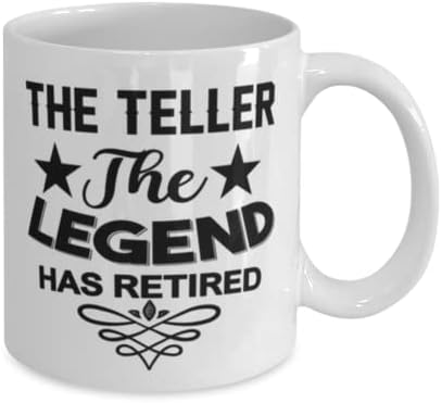 Caneca Teller, The Legend se aposentou, novidades de presentes exclusivas para caixa, copo de chá de caneca de café branco