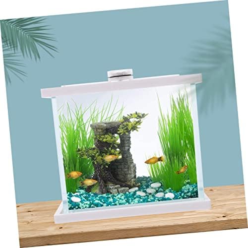 Balacoo Ornament S Tamanho remoto Kit tropical prático Sala multifuncional de aquário betta transparente tampa de vidro tampa hidropônica